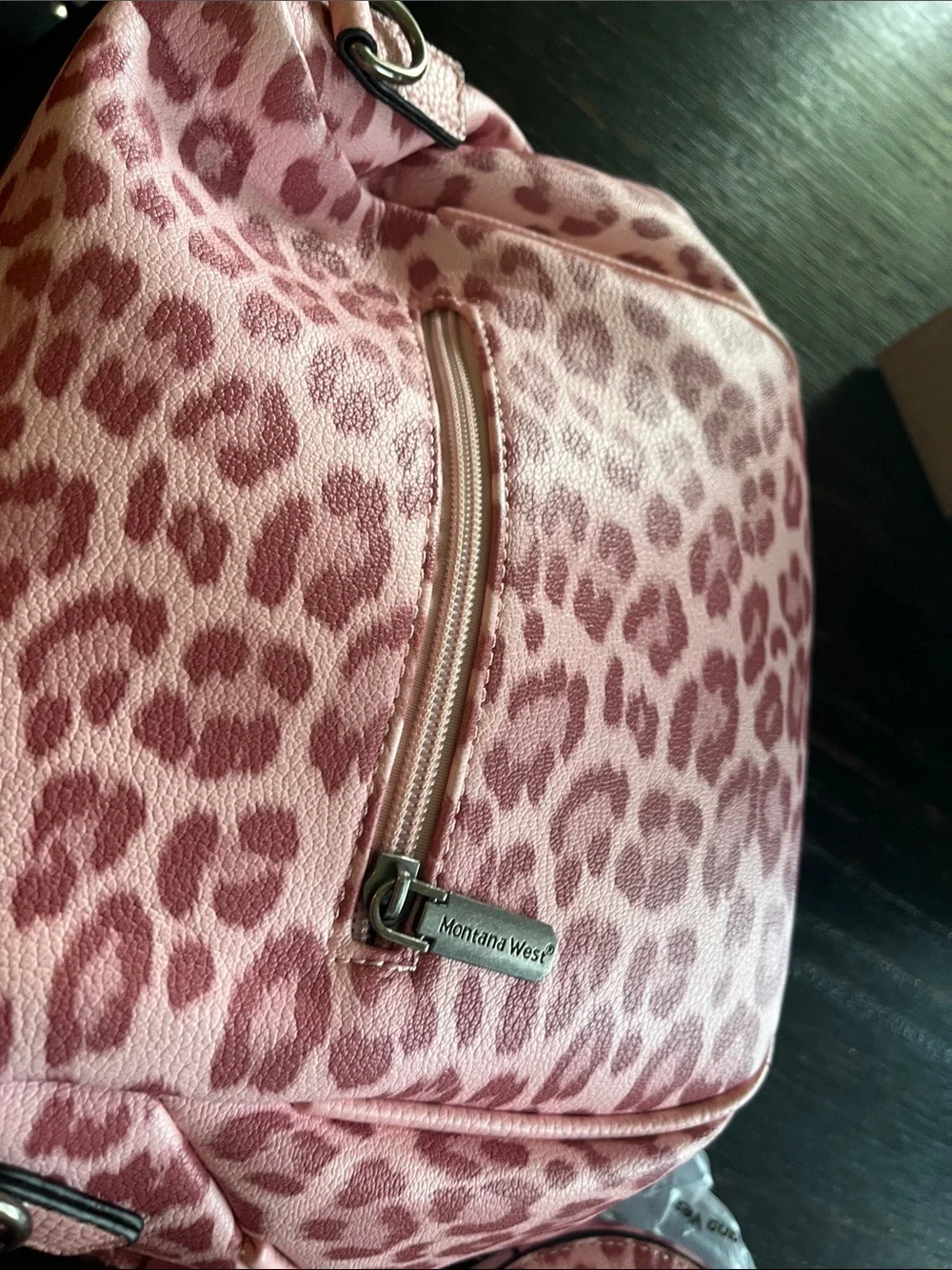 Montana West Pink Leopard Print Bum Bag with Zip